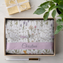 Rosa lila Aquarell-Wildblumen-Name