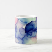 Rosa Lila Aquarellfarbe Fusion Kaffeetasse (Mittel)