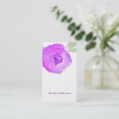 Rosa Lila Aquarellfarben Blume Moderne Eleganz Visitenkarte (Stehend Vorderseite)