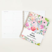 Rosa lila aquarellierte Blumen 2026 Planer (Anzeige)
