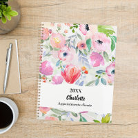 Rosa lila aquarellierte Blumen 2026