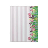 Rosa Lila Aquarelltulpen Linde Notizblock (Rotiert)