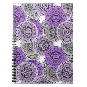 Rosa lila arabisches Mandala-Muster im orientalisc Notizblock