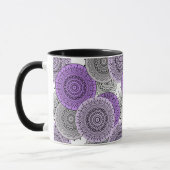 Rosa lila arabisches Mandala-Muster im orientalisc Tasse (Links)
