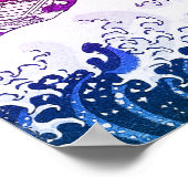 Rosa Lila Ästhetik Große Welle von Kanagawa Poster (Ecke)