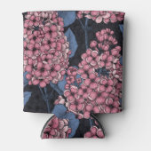 Rosa Lila auf dunkelblau Dosenkühler (Vorderseite)