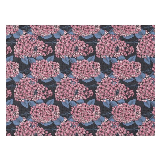 Rosa Lila auf dunkelblau Tischdecke (Vorderseite (Horizontal))