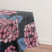 Rosa Lila auf dunkelblau Tischdecke (Beispiel)