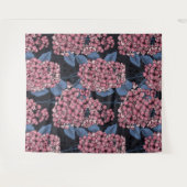 Rosa Lila auf dunkelblau Wandteppich (Vorderseite (Horizontal))