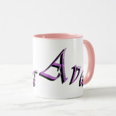 Rosa Lila Ava-Logo, Tasse (VorderseiteRechts)