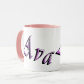 Rosa Lila Ava-Logo, Tasse (Vorderseite Links)