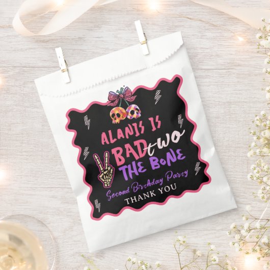 Rosa Lila Bad Two - Das zweitgrößte Party der Welt Geschenktütchen (Ausgeschnitten)