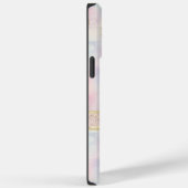 Rosa Lila, blassgrüne Imitate Glitzer Case-Mate iPhone Hülle (Rückseite / Rechts)