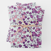 Rosa + Lila Blätter Papiertücher (Beispiel)