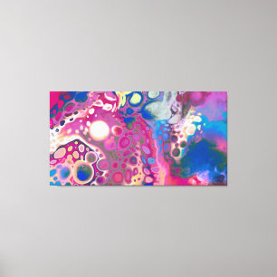 Rosa, Lila, blau Abstrakte Moderne Kunst Leinwanddruck