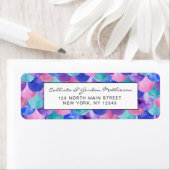 Rosa Lila Blau Aquamarine Wasserfarbe Meerjungensk (Insitu)