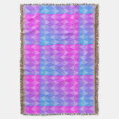 Rosa, Lila, Blau Diamantmuster Decke (Vorderseite Vertikal)