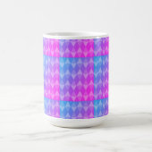 Rosa, Lila, Blau Diamantmuster Kaffeetasse (Mittel)