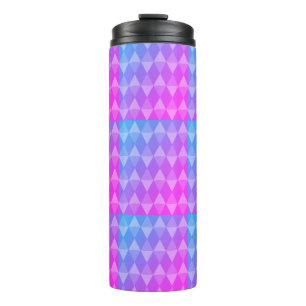 Rosa, Lila, Blau Diamantmuster Thermosbecher