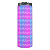 Rosa, Lila, Blau Diamantmuster Thermosbecher (Rückseite)