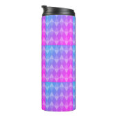Rosa, Lila, Blau Diamantmuster Thermosbecher (Nach rechts gedreht)