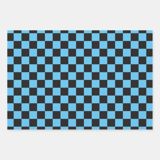 Rosa Lila Blau geprüft Geschenkpapier Set (Vorderseite 3)