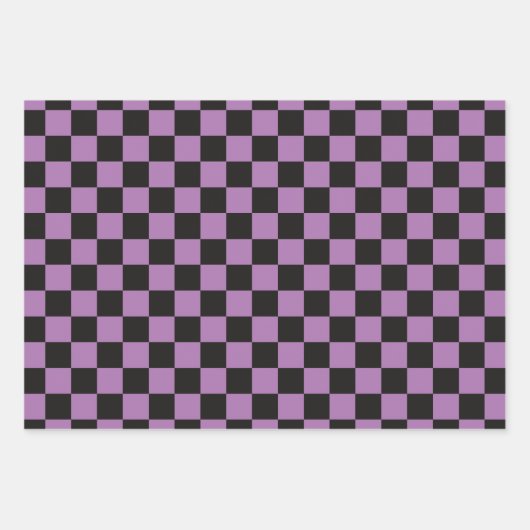 Rosa Lila Blau geprüft Geschenkpapier Set (Vorderseite 2)