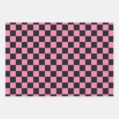 Rosa Lila Blau geprüft Geschenkpapier Set (Vorderseite)