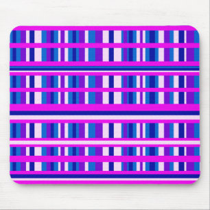 Rosa Lila Blau Kariert Mousepad