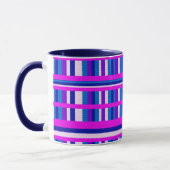 Rosa Lila Blau Kariert Tasse (Links)