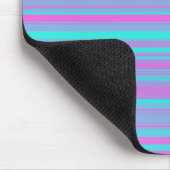 Rosa Lila Blau Streifen Muster Mousepad (Ecke)