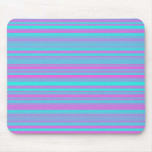 Rosa Lila Blau Streifen Muster Mousepad (Vorne)