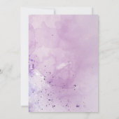 Rosa lila-blaue Blume Schmetterling Geburtstag Einladung (Rückseite)