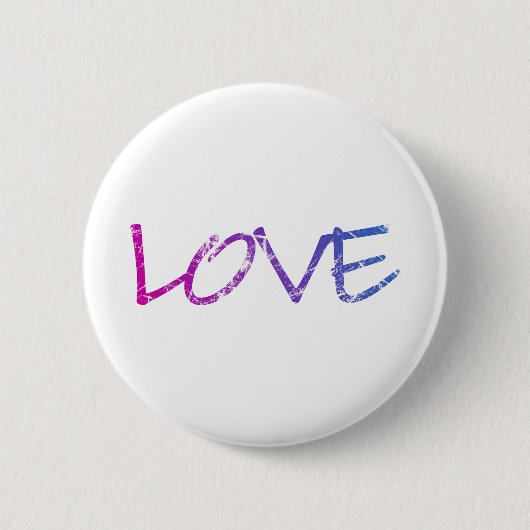 Rosa, lila, blaue Liebe Vintag Button (Vorderseite)