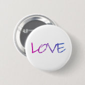 Rosa, lila, blaue Liebe Vintag Button (Vorne & Hinten)