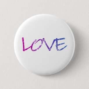 Rosa, Lila, Blaue Liebe Vintage Button