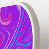 Rosa Lila blaue Marmorfarbe Anstrich Künstlerspass Pickleball Schläger (Linke Seite)