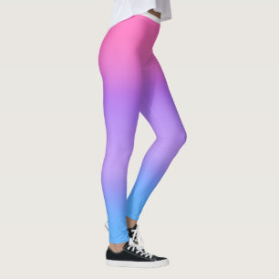 Rosa lila blaue Ombre Leggings