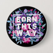 Rosa Lila blauer Bi-Stolz Button (Vorderseite)