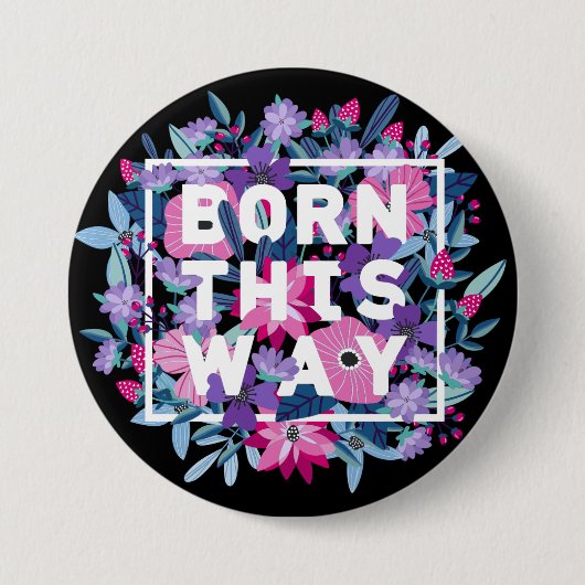 Rosa Lila blauer Bi-Stolz Button (Vorderseite)