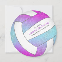 rosa lila blauer Volleyball Geburtstag