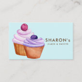 Rosa Lila Blaues Backbacken Visitenkarte (Vorderseite)