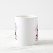 Rosa Lila blorschwarze Buchstabenmonogramm A Kaffeetasse (Mittel)