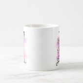 Rosa Lila blorschwarze Buchstabenmonogramm F Kaffeetasse (Mittel)