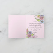 Rosa Lila blühende Blume Muttertag Karte (Innenseite)