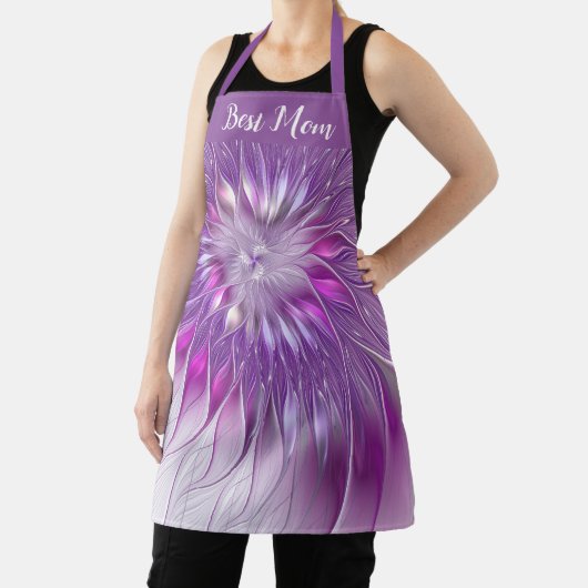 Rosa Lila Blume Abstraktes Fraktal Schürze (InSitu)