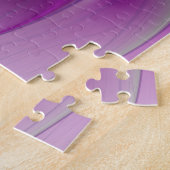 Rosa Lila Blume Leidenschaft Abstraktes Fraktal Ku Puzzle (Seite)