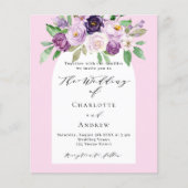 Rosa lila Blumenarten - Hochzeitsfeier (Vorderseite)