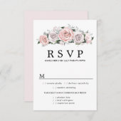Rosa Lila Blumenkarte, RSVP-Karte, Optionen zum Es RSVP Karte (Vorne/Hinten)