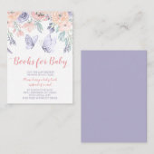 Rosa Lila Blumenschmetterling Babybuchanfrage Begleitkarte (Vorne/Hinten)